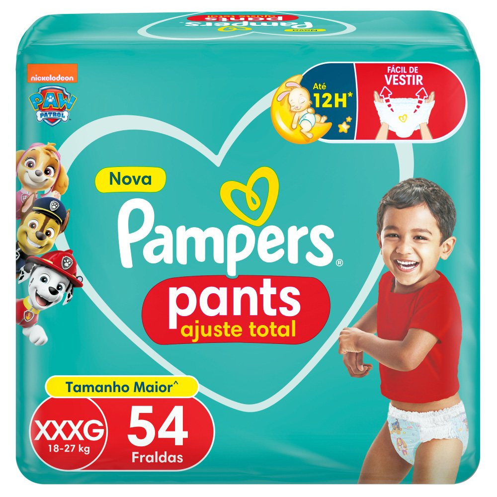 Fralda Pampers Pants Ajuste Total Xxxg 54 Unidades em Oferta na Shopee