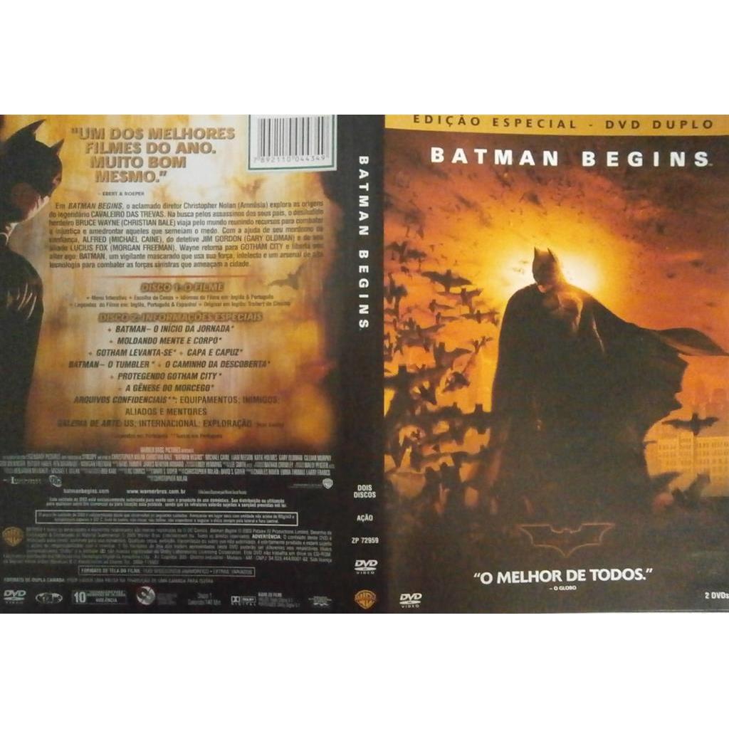 DVD Batman Begins - EDIÇÃO ESPECIAL - DVD Duplo - ORIGINAL direção -