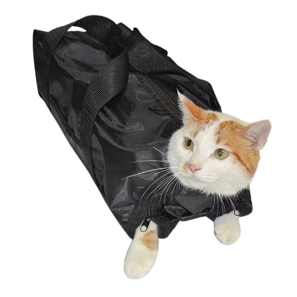 Bolsa Contenção Gato Veterinária Corte Unha Banho Vacina Pet Transporte