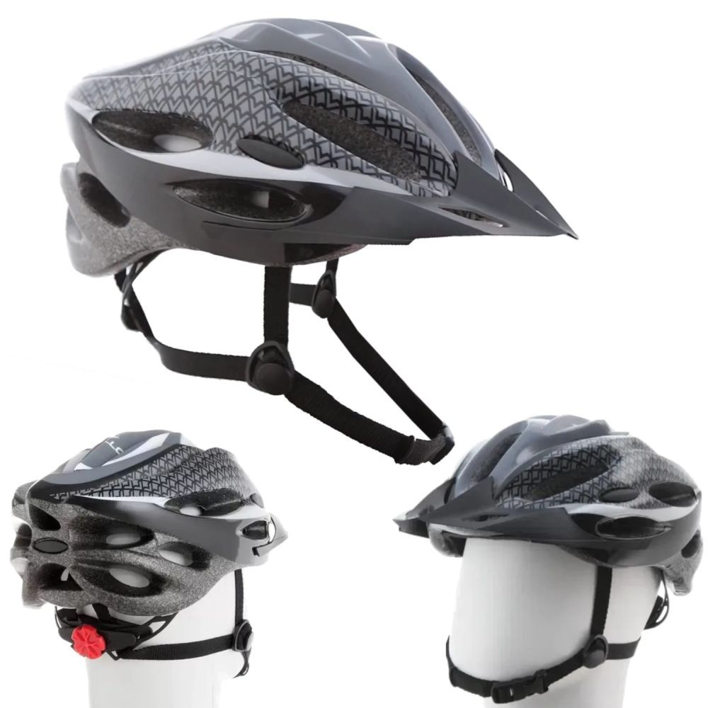 Capacete Esportivo Vollo Cinza Adulto Proteção Aventura Ciclismo Segurança