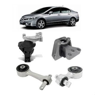 Kit 4 Coxins Motor Cambio Mecânico New Civic 2006 Até 2011 em Oferta na Shopee