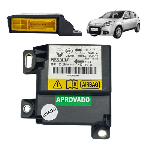 Módulo Colisão Airbag Renault Logan Sandero 8201163278