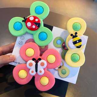 Kit 3 Brinquedo Sensorial Ventosa Bebê Estimulo Gira Spinner em Oferta na Shopee