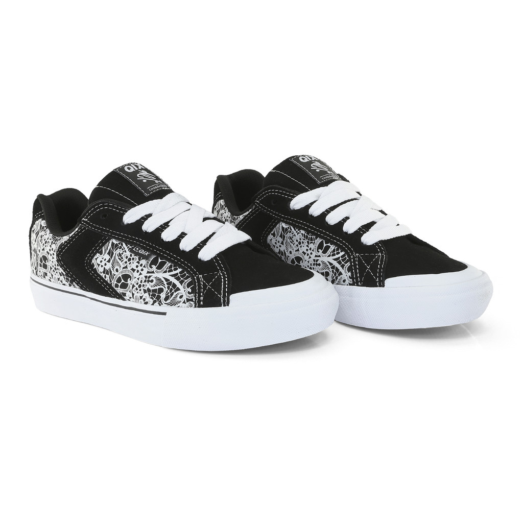 Tênis QIX Chorão Park Original Preto Branco Básico Confortável Feminino
