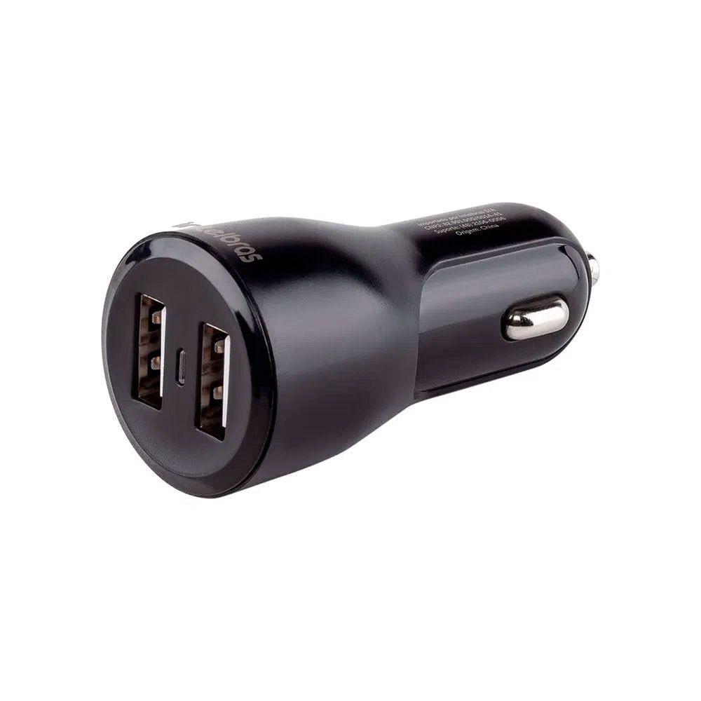 Carregador veicular USB com 2 portas ECV 2 Fast Preto 4820038 — imagem 2 de 2