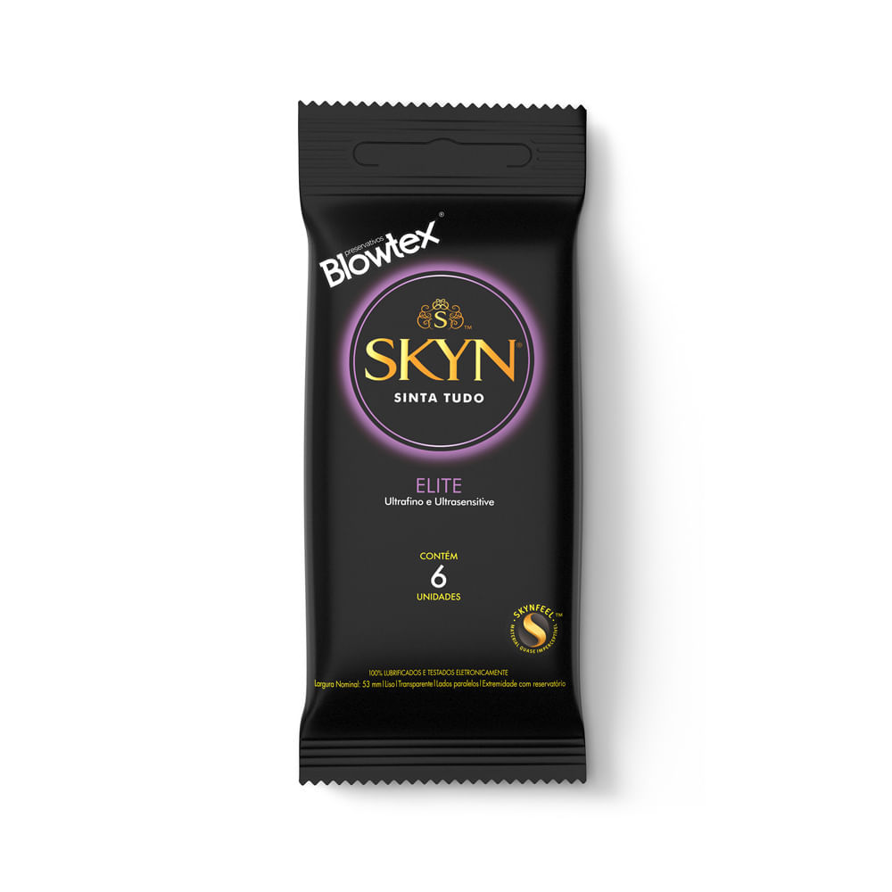 Preservativo Blowtex Skyn Elite 6 Unidades em Oferta na Shopee
