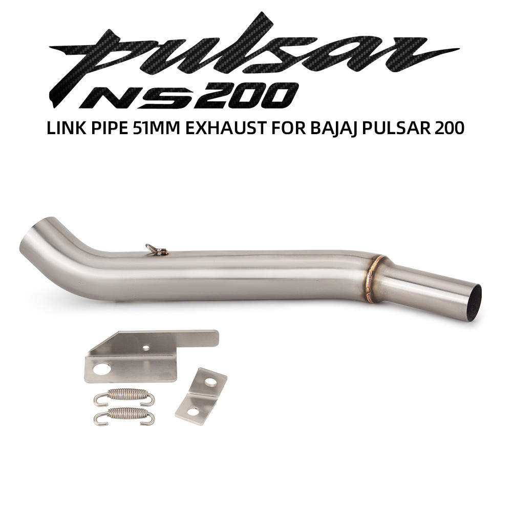Tubo De Ligação Intermediária Para Escapamento De Motocicleta , Médio De Cotovelo 51MM NS200 NS 200 BajajPulsarNS200