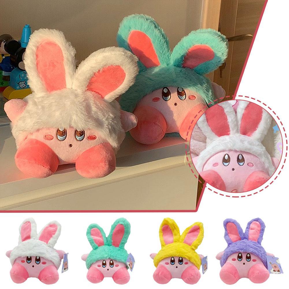 22cm Jogo Dos Desenhos Animados Anime Estrela Kirby Cor Kawaii Coelho Roxo Boneca Orelha Presente Verde Branco Crianças 