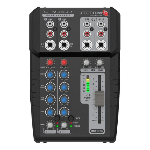 Mesa De Som Automotivo Stetsom Stm0602 12v 2 Canais Stereo Cor Preto
