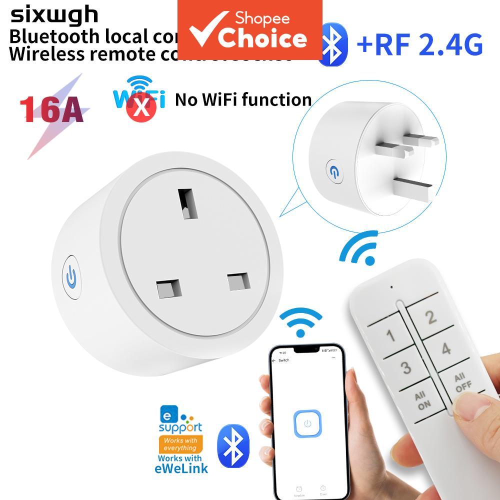 EWELINK Bluetooth RF 2.4G Tomada Sem Fio Inteligente Interruptor De Controle Remoto Plugue Do Reino Unido 1 Conjunto