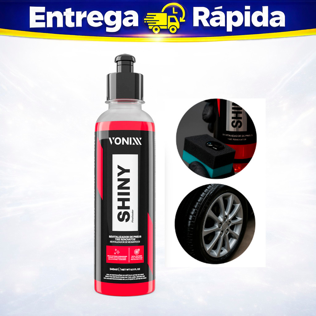 Vonixx Shiny Revitalizador Pneu Pretinho Longa Duração 500ML
