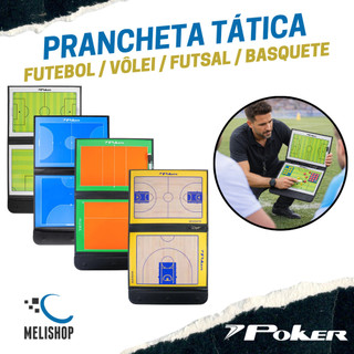 Prancheta Tática Magnética Profissional Futebol Futsal Vôlei Basquete Com Caneta Poker