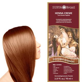 Tintura Capilar SURYA BRASIL Henna Creme Cast Dourado 70ml em Oferta na Shopee