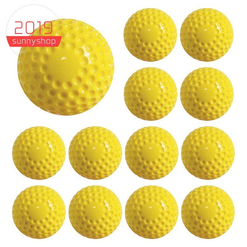 [Bestseller S] 12 Unidades De Máquina De Arremesso De Softballs Com Covinhas , 12 Polegadas , Para Prática De Bater E Ca