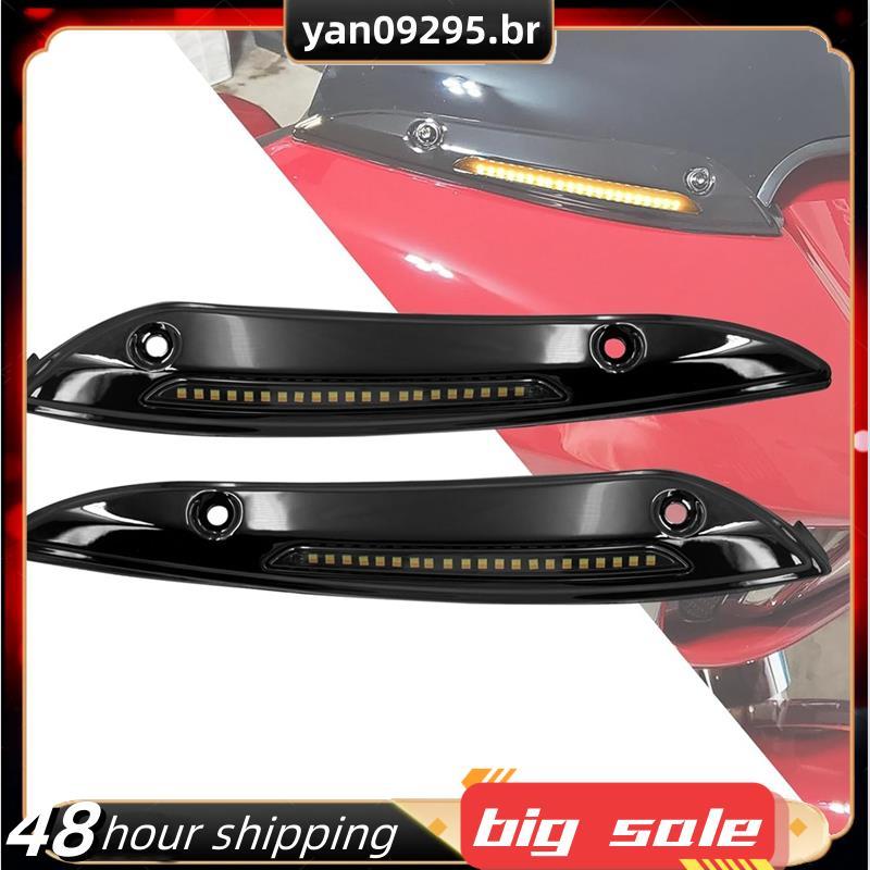 Para Touring Road Glide FLTRX FLTRXS FLTRK 2015-2024 Motocicleta LED Pára-Brisa Guarnição Luz De Sinal Volta
