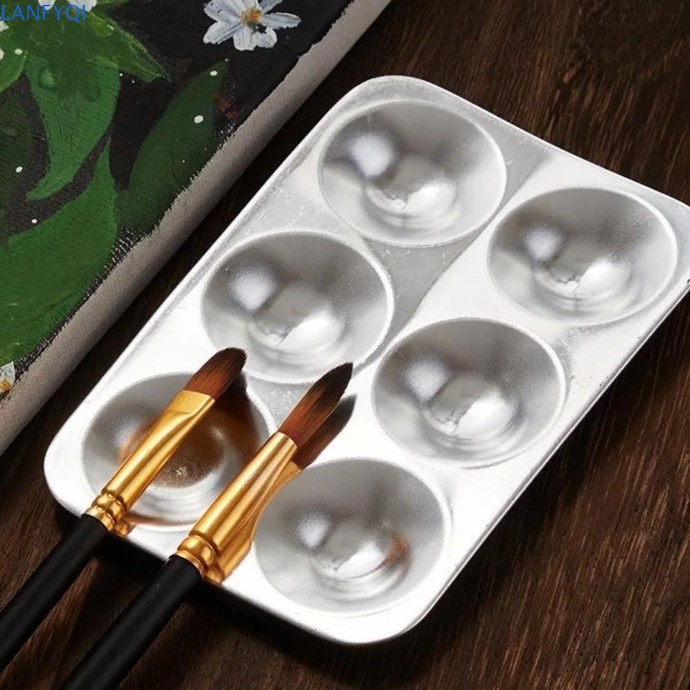 Bandeja De Pintura Em Aquarela LANFYQI , Paleta Reutilizável Redonda Quadrada , Mistura De Profissional DIY