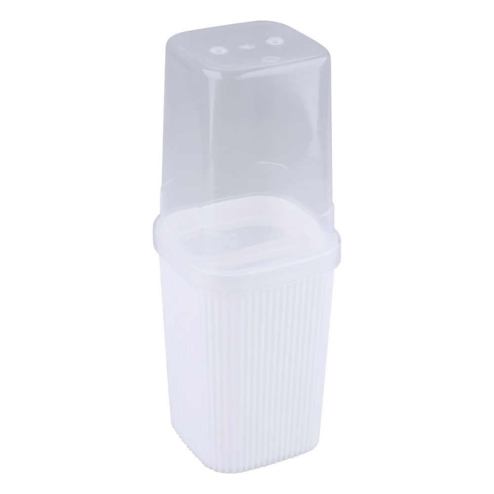 Porta Escova Plasútil Classic com Frisos Branco em Oferta na Shopee