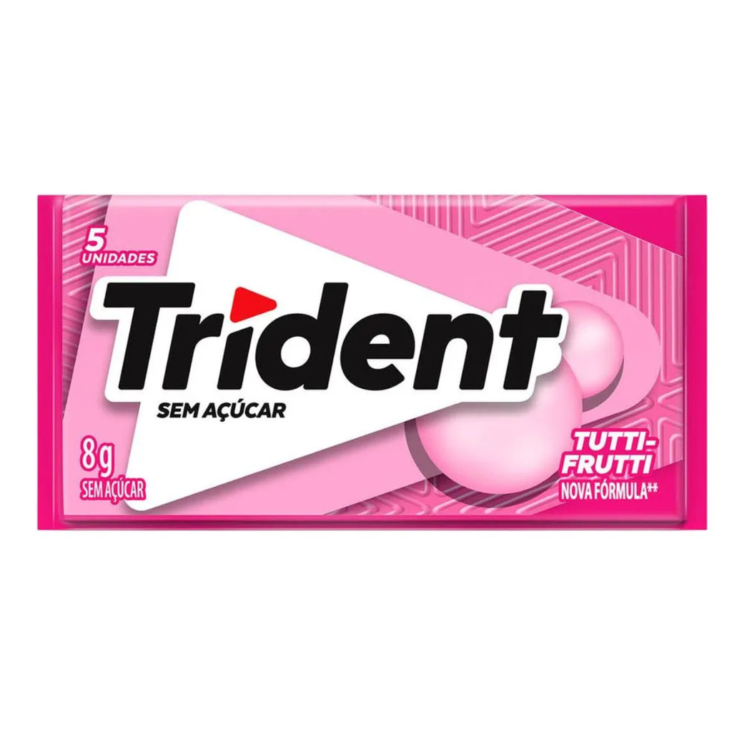 Chiclete Trident Tutti-Frutti Sem Açúcar 8g