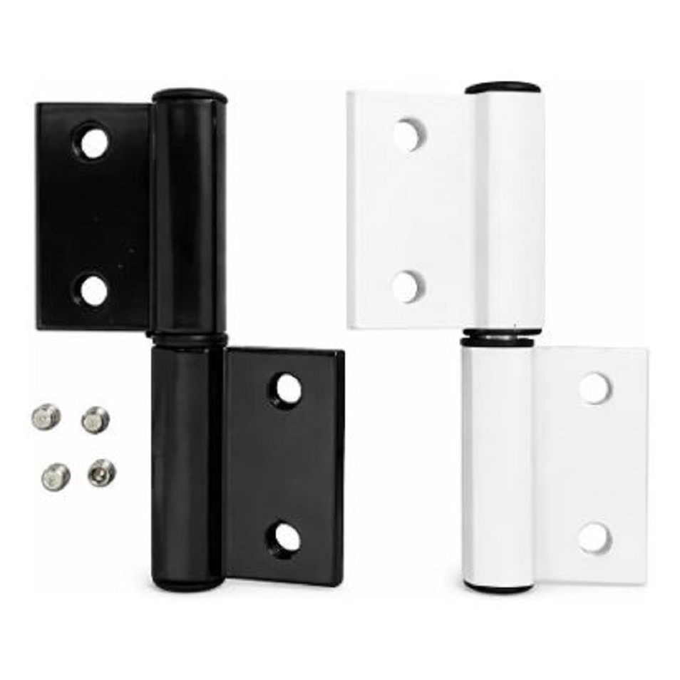 Kit 2 Dobradiças Duplas 2 Abas Porta Alumínio Linha Suprema + Parafusos