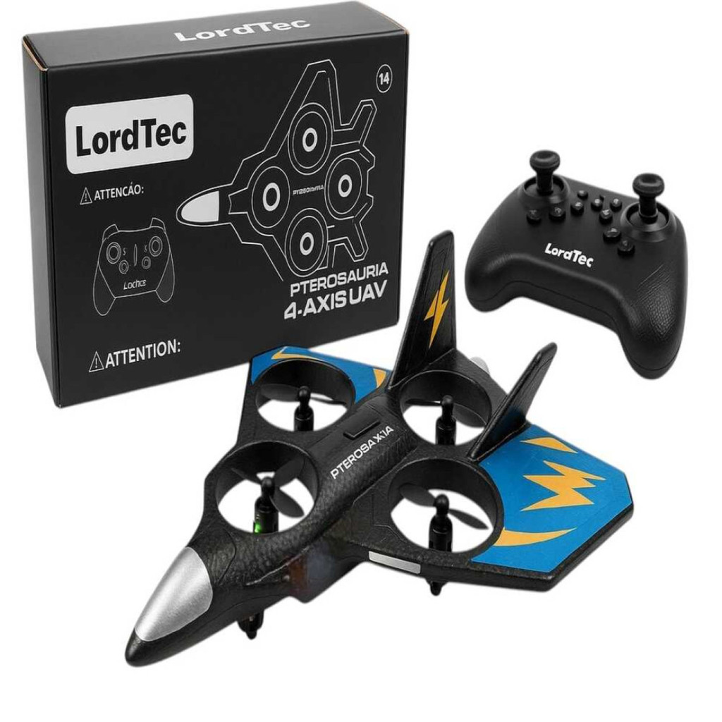 Aeronave Brinquedo Avião Drone Infantil Com Controle Remoto