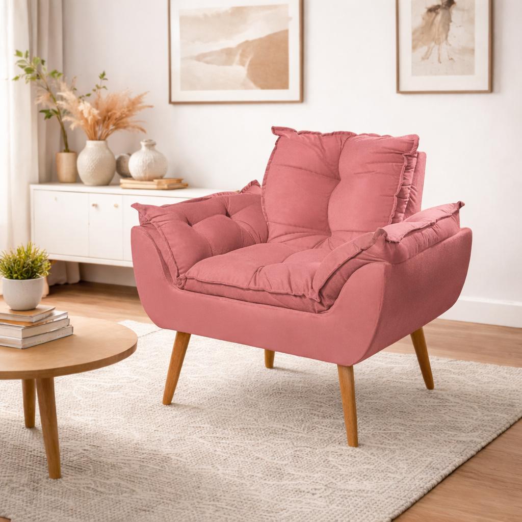 Poltronas Decorativas Pés Palito - Sala, Quarto - Balaqui