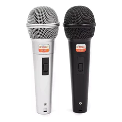 Kit Microfone Profissional Com 2 Unidades Com Fio Dinâmico Lelong LE-901 2.5M