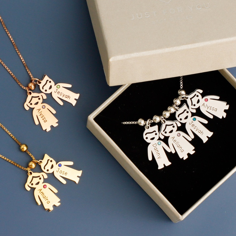 Personalizar Nome Colar Para Mulheres De Presentes Dia Das Mães Bonecas Encanto Mãe Esposa Nomes Familiares Com Pedra