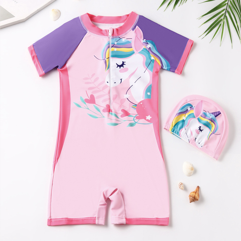 Cross-Border novo estilo maiô de uma peça crianças impressão dos desenhos animados meninos meninas maiô bebê de secagem 