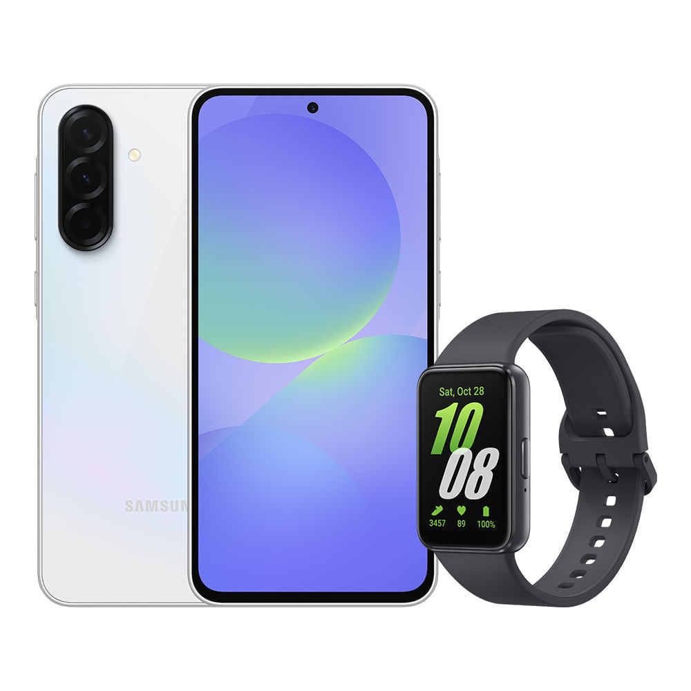 A36 5G (256GB) - Branco + Galaxy Fit3 - Grafite em Oferta na Shopee