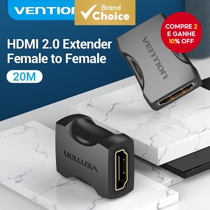 Vention Adaptador De Acoplador HDMI Fêmea Para 4K @ 60HZ Extensão De Conector HDTV Cabo PS4