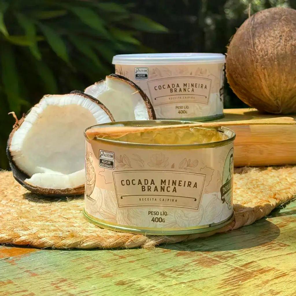 Cocada Mineira Branca Cremosa Dona Lázara Doce de Coco 400g