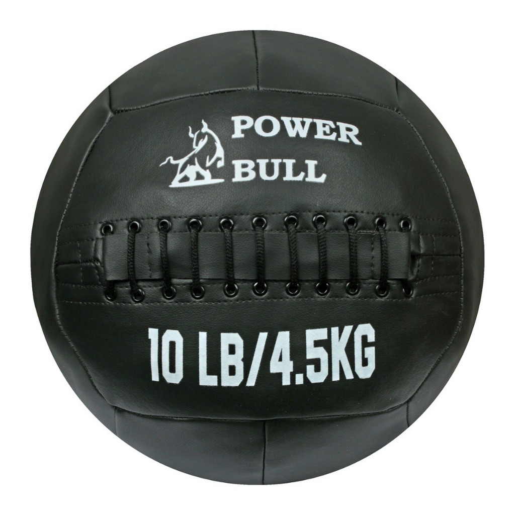 Wall Ball 4,5kg– Medicine Ball de Peso em Couro Eco para Treino Funcional e Cross fit (10 libras)