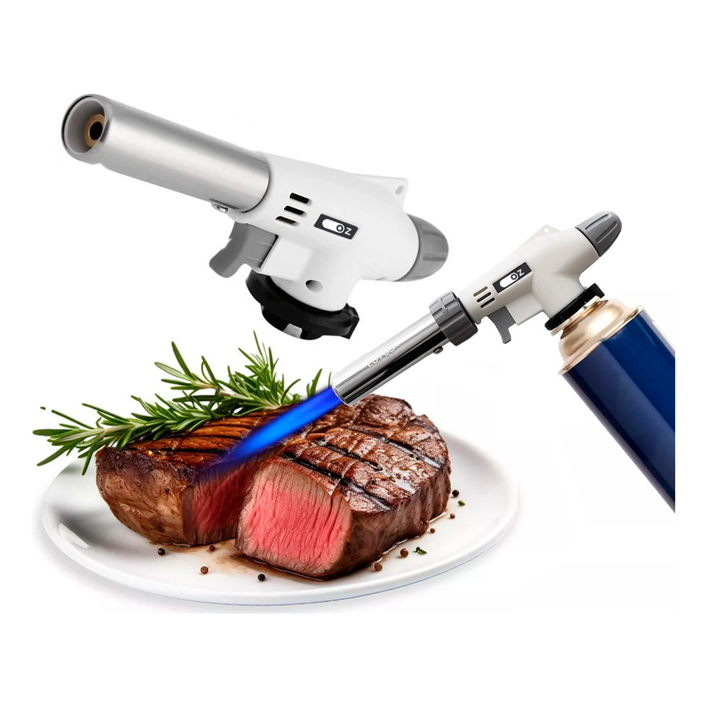 Maçarico Culinário Profissional Para Cozinha e Confeitaria aço inox 1300 graus em Oferta na Shopee