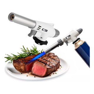 Maçarico Culinário Profissional Para Cozinha e Confeitaria aço inox 1300 graus