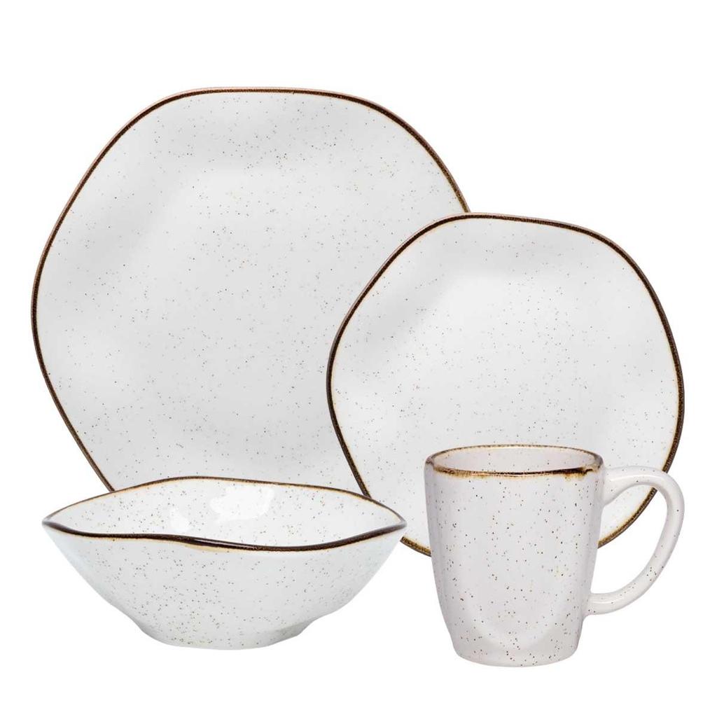 Aparelho de Jantar E Lanche 16 Oxford Peças Ryo Maresia em Oferta na Shopee