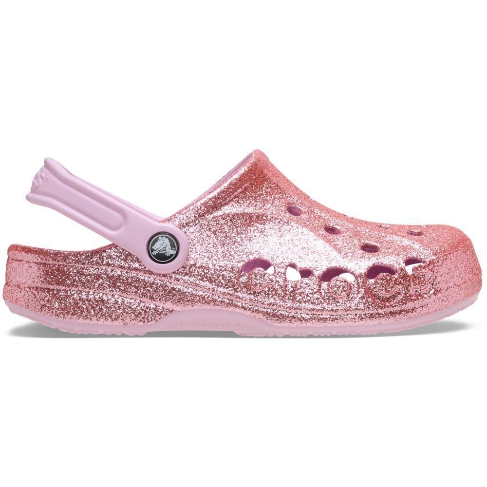 Sandália Crocs Baya Glitter Clog Ballerina Pink