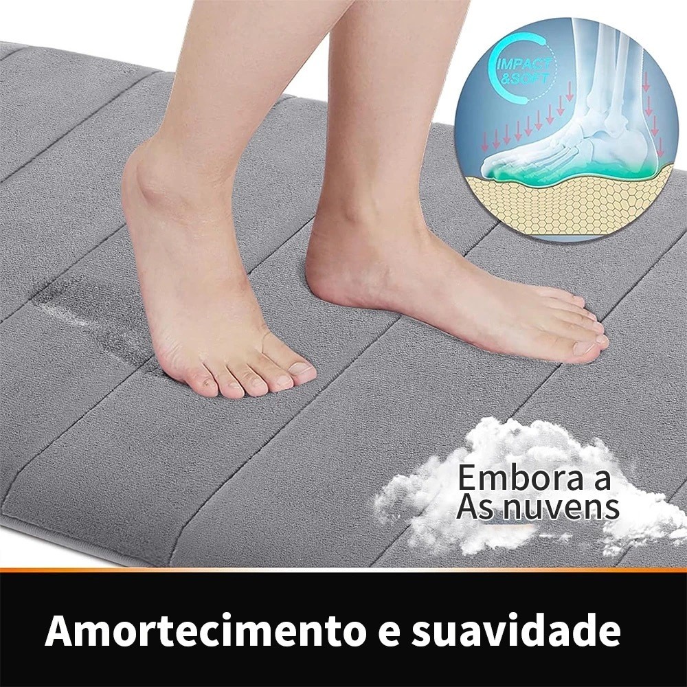 Kit Tapete Soft Macio Antiderrapante Banheiro Sala e Quarto Super Absorvente