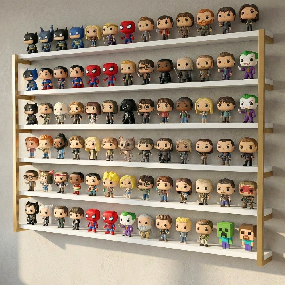 Expositor Prateleira Display Para Coleção Funko Pop Carrinhos Bonecos Brinquedos Essencia Vitrine