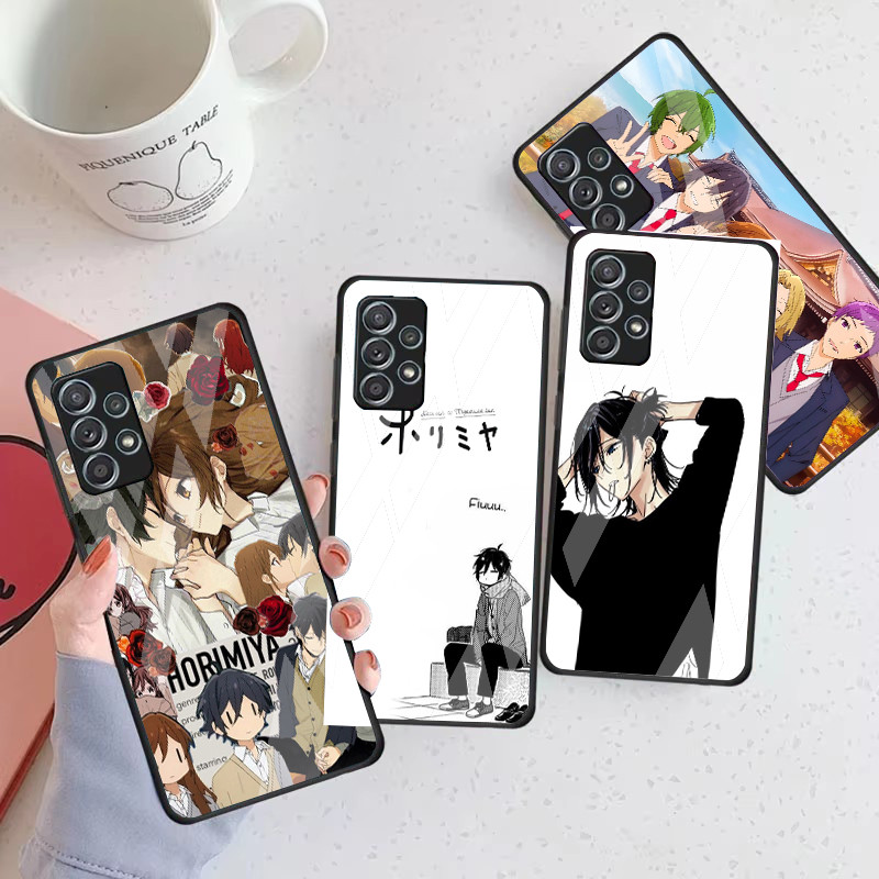 Horimiya 03 Capa De Telefone De Vidro Para Samsung Galaxy A16 A15 A25 A35 A55 A53 A54 A34 A14 A32 A52 4G 5G A56 A54