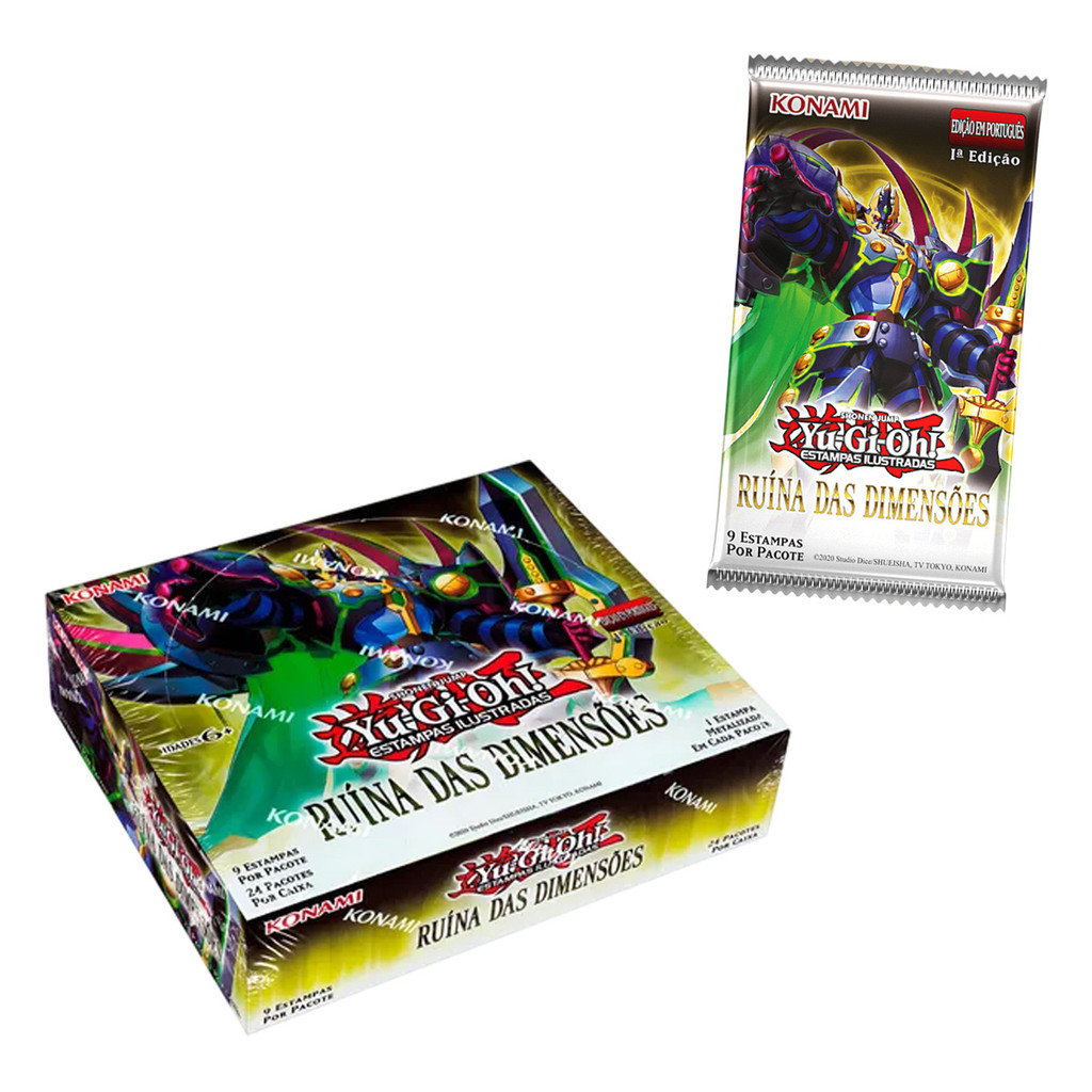 Caixa de Booster Yugioh! Ruína Das Dimensões 24 Packs PT