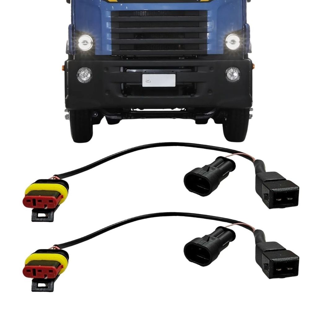 Par Chicote Adaptação Lanterna Seta Angel Eyes LED Para Volkswagen Constellation ETE990002