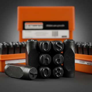 Kit Marcador Punção Alfanumérico 5mm 36pçs Letra e Número Gravação Metal Aço Chassi Starfer ✍️ em Oferta na Shopee