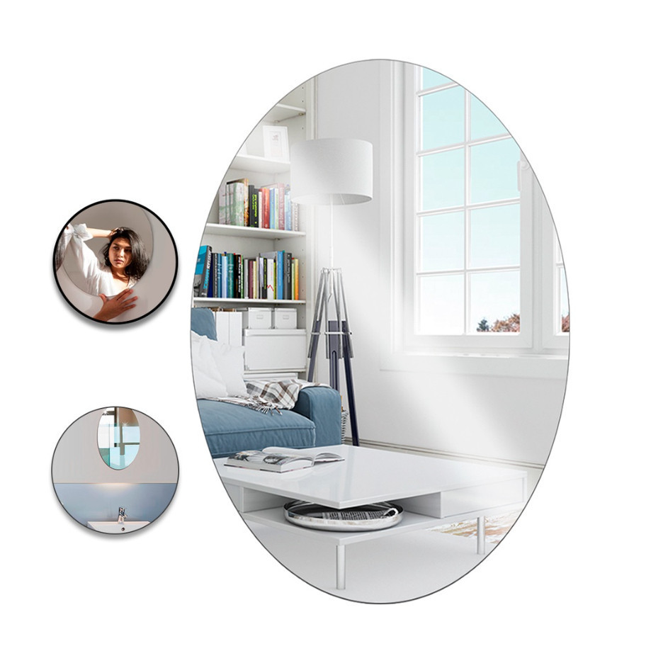 Espelho Adesivo Acrílico 30x40cm Decoração Sem Furos Parede em Oferta na Shopee