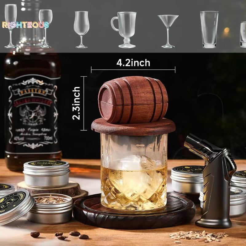Rightrous Set-Ferramenta De Aromatizante De Cotail Bar Com Filtro , Infusor Para Realce De Bebidas Novo