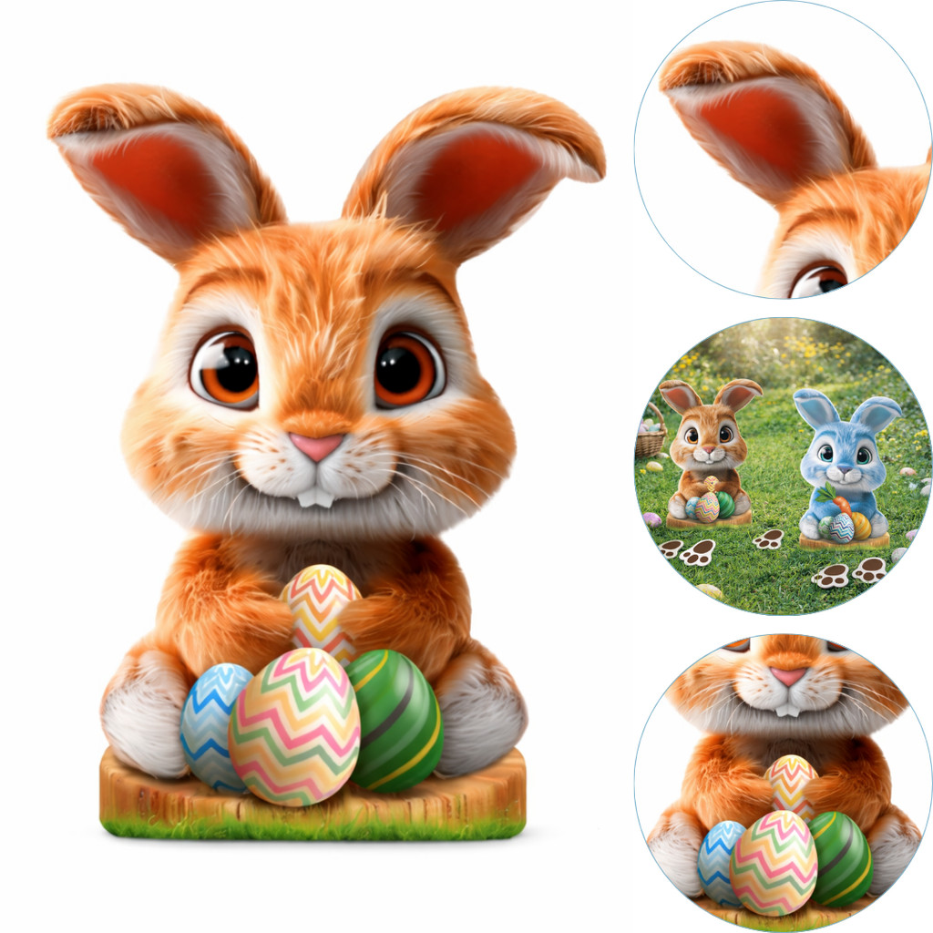 3 TOTEM COELHO P/ CAÇA OVOS PÁSCOA 7742-01 (KX) PÁSCOA 2026 em Oferta na Shopee