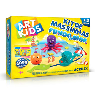 Massinha kit massa de modelar Fundo do Mar Art kids 40037 Acrilex em Oferta na Shopee