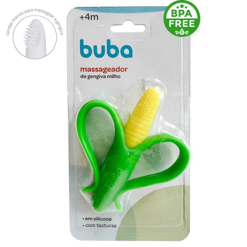 Massageador De Gengiva Infantil Buba Mordedor Bebê Milho Verde Infantil Silicone Dentinho Bebe