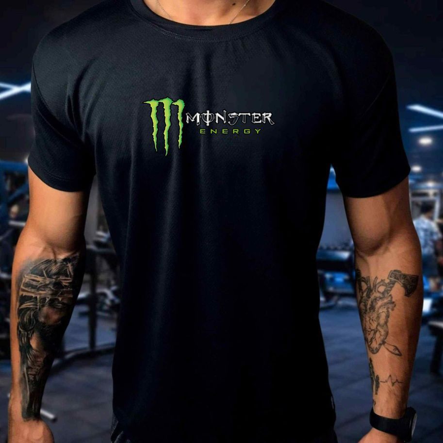 Camisa Dry-Fit Masculina MNSTER Academia Corrida Crossfit Skate Basquete Moto Musculacao Luta