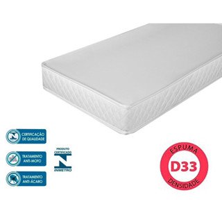 Colchão Solteiro Espuma D33 Certificado Inmetro Antiácaro e Antimofo – Conforto e Qualidade em Oferta na Shopee
