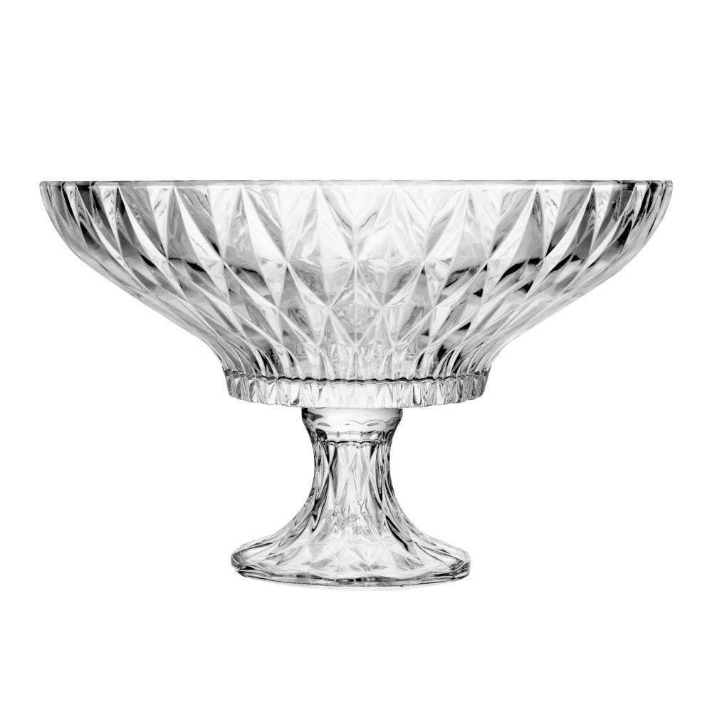 Centro de Mesa Lyor Diamond de Cristal com Pé 32cm